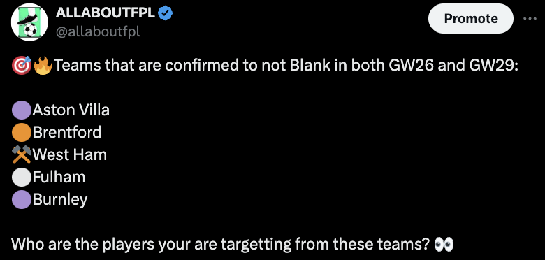 Teams to Target from FPL GW26 Onwards: